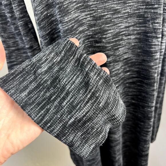 Free People Top Womens Large Black Stonecold Turtleneck Tunic Split Back Layers - Picture 3 of 13